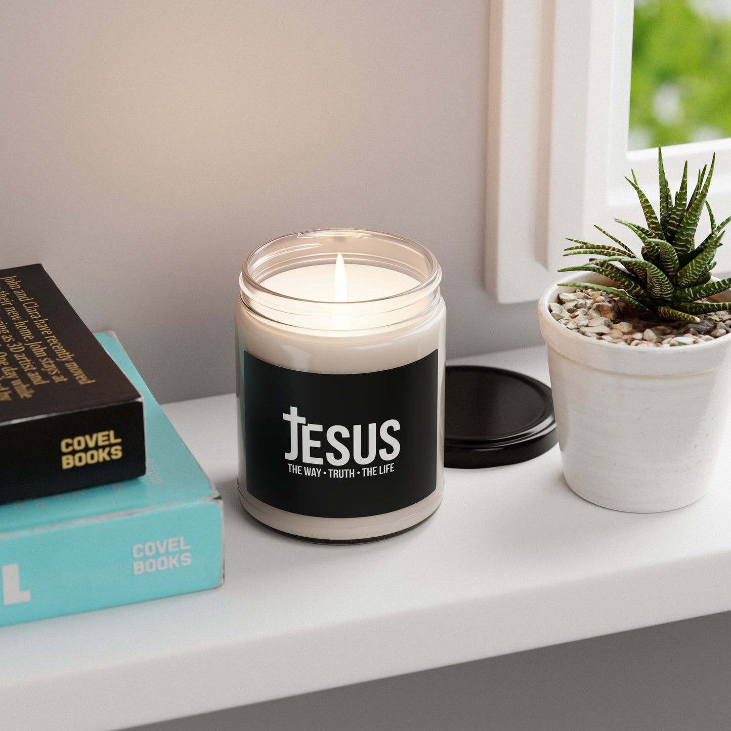 Jesus Scented Soy Candle (9oz) — The Way • Truth • Life, Faith-Inspired Home Fragrance