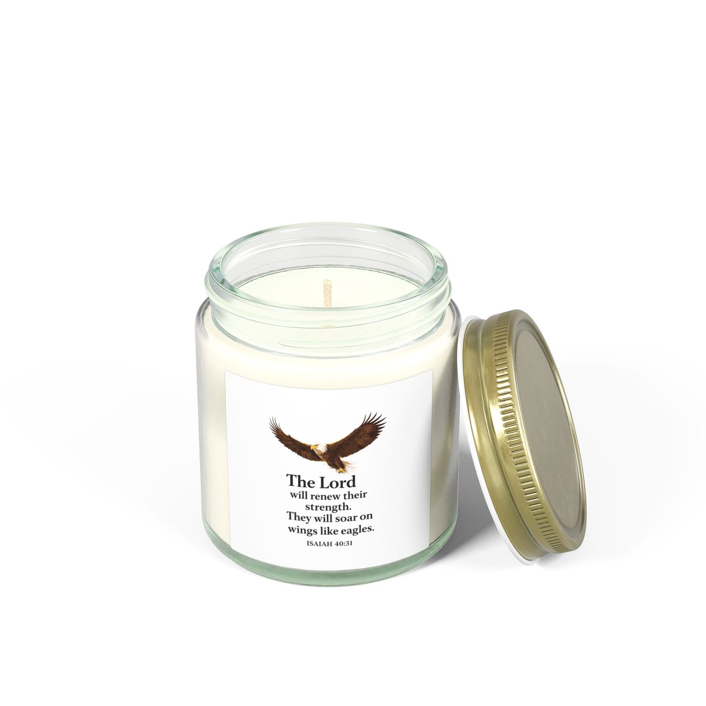 Inspirational Eagle Candle — Coconut Apricot Scent (4oz & 9oz)