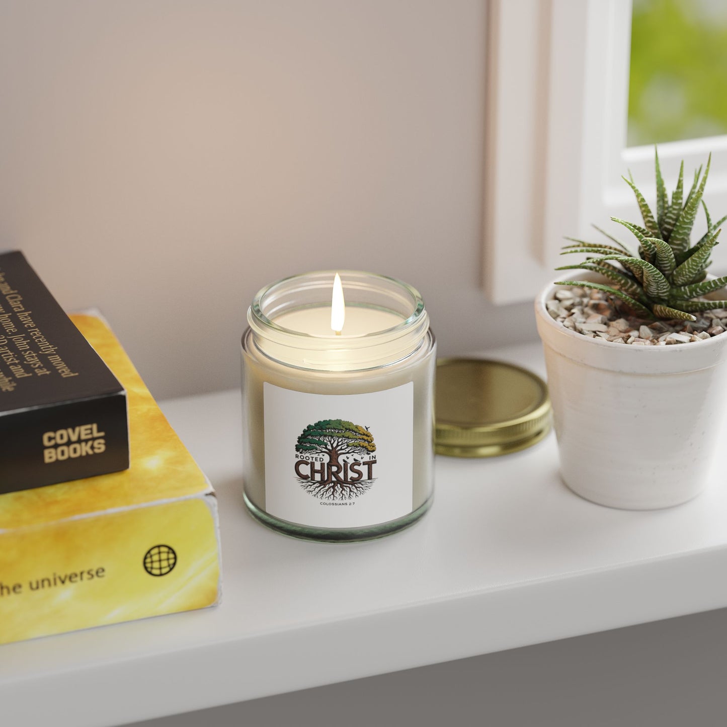 Rooted in Christ Coconut Apricot Scented Candle (4oz/9oz)