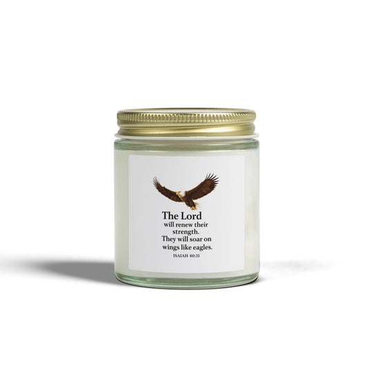 Inspirational Eagle Candle — Coconut Apricot Scent (4oz & 9oz)