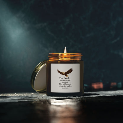 Inspirational Eagle Candle — Coconut Apricot Scent (4oz & 9oz)