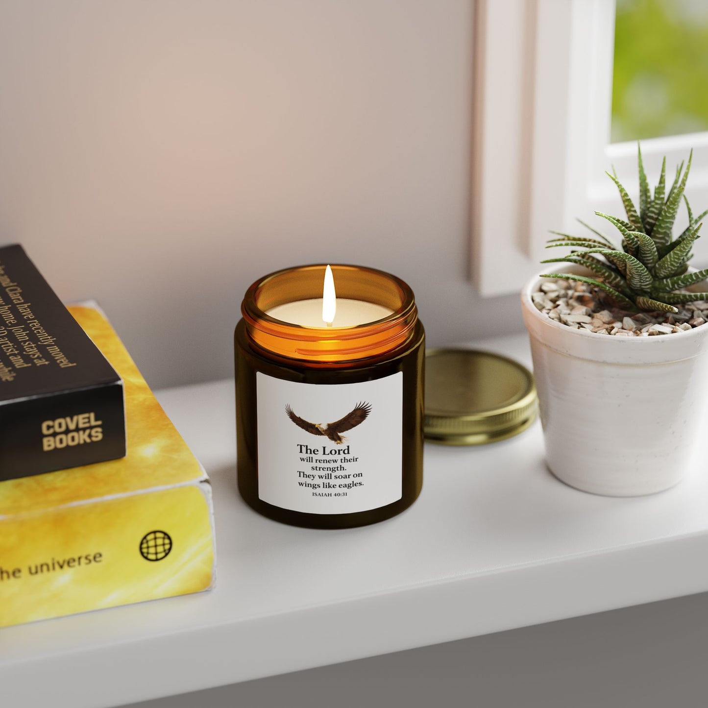 Inspirational Eagle Candle — Coconut Apricot Scent (4oz & 9oz)