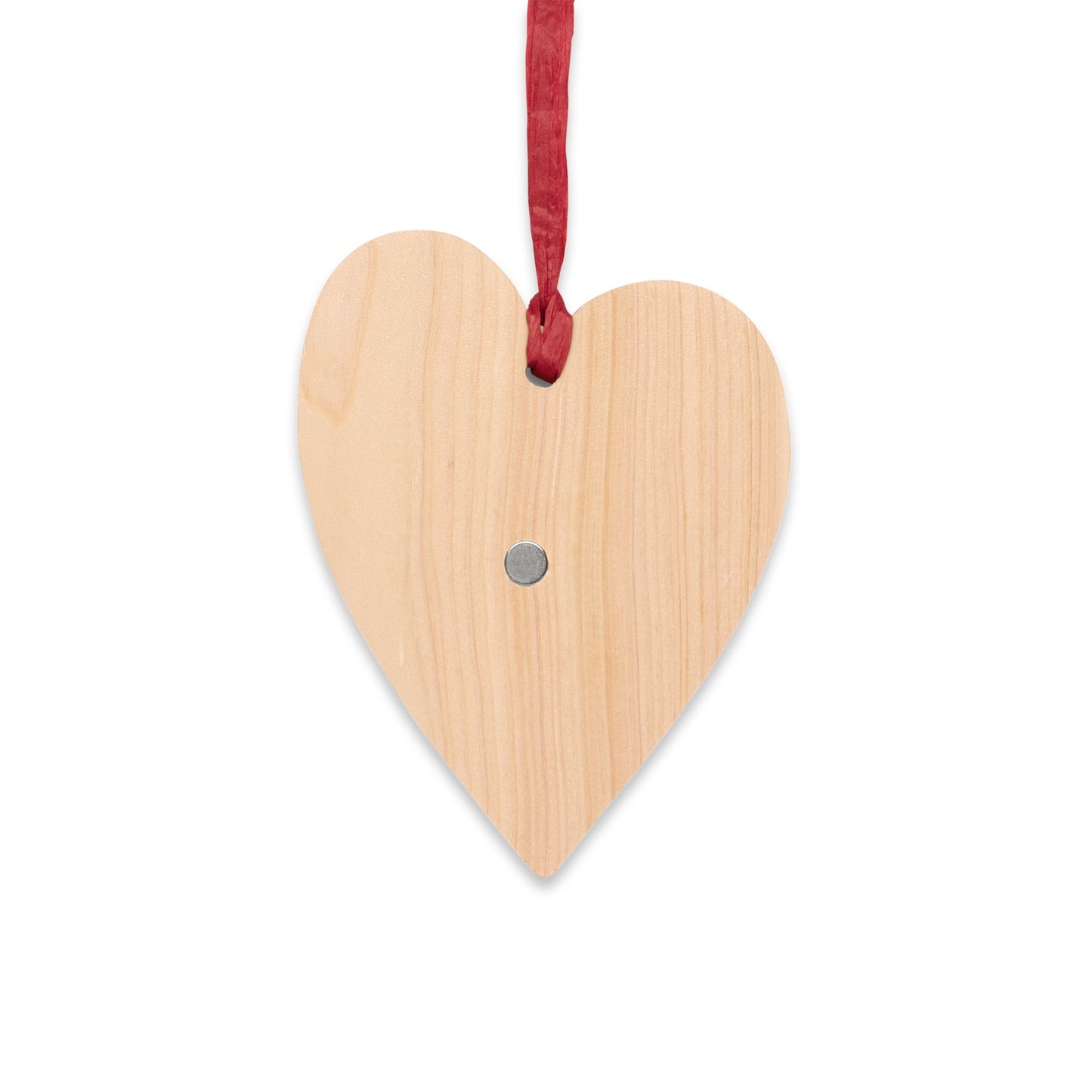 Heart-Shaped Wooden Ornament – "Jesus Is My Lifeline" Christian Christmas Ornament (Matthew 21:22)