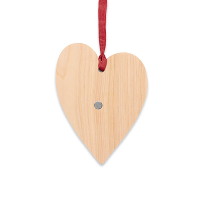 Heart-Shaped Wooden Ornament – "Jesus Is My Lifeline" Christian Christmas Ornament (Matthew 21:22)