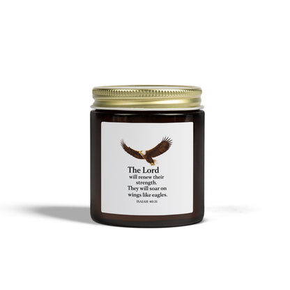 Inspirational Eagle Candle — Coconut Apricot Scent (4oz & 9oz)