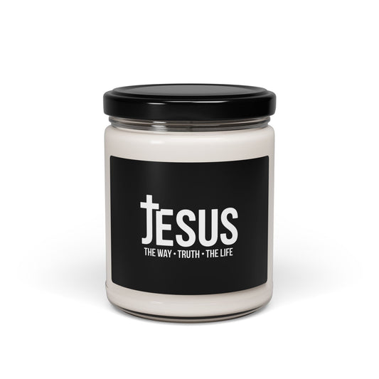 Jesus Scented Soy Candle (9oz) — The Way • Truth • Life, Faith-Inspired Home Fragrance