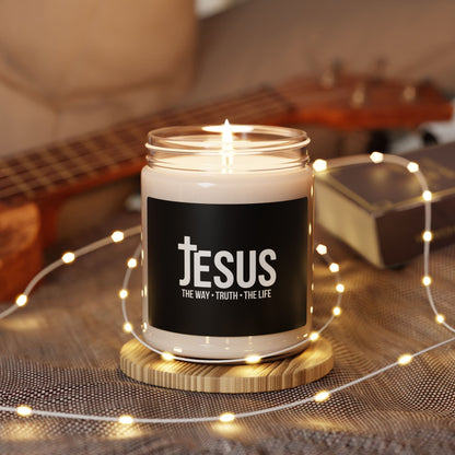 Jesus Scented Soy Candle (9oz) — The Way • Truth • Life, Faith-Inspired Home Fragrance