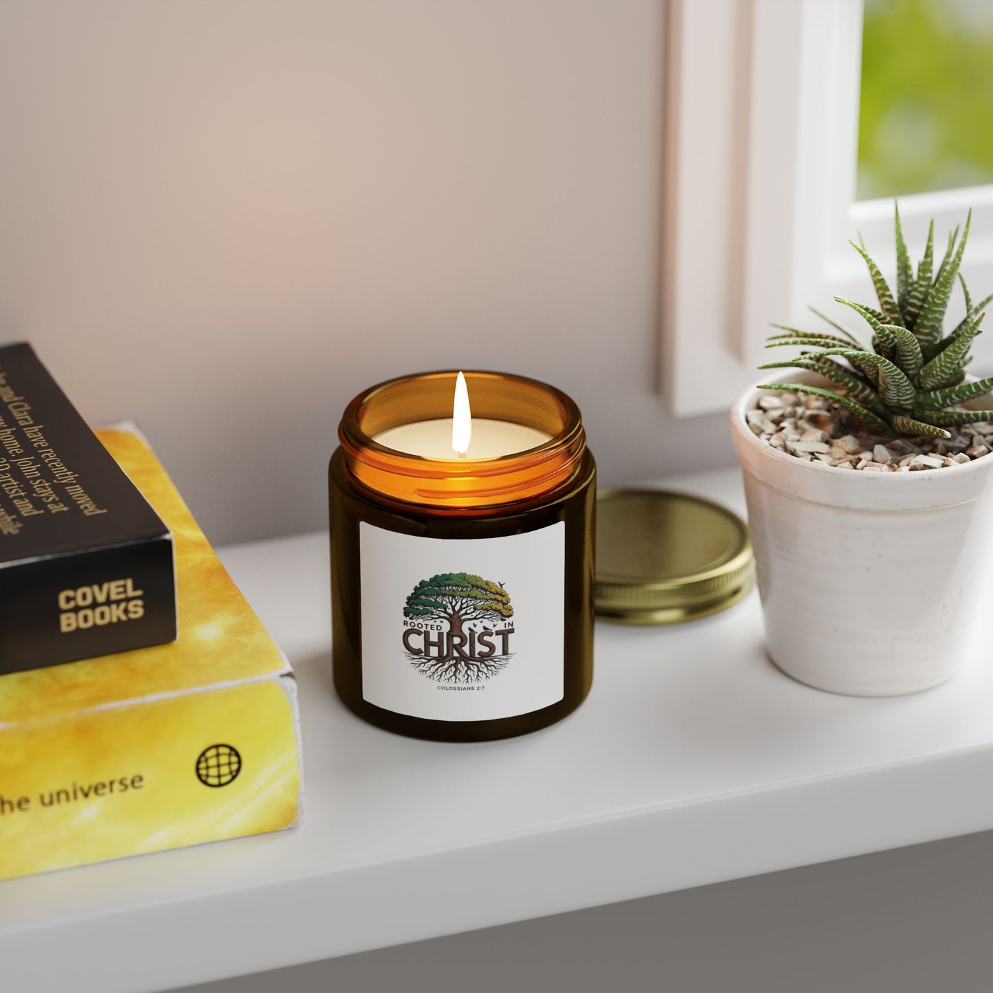 Rooted in Christ Coconut Apricot Scented Candle (4oz/9oz)
