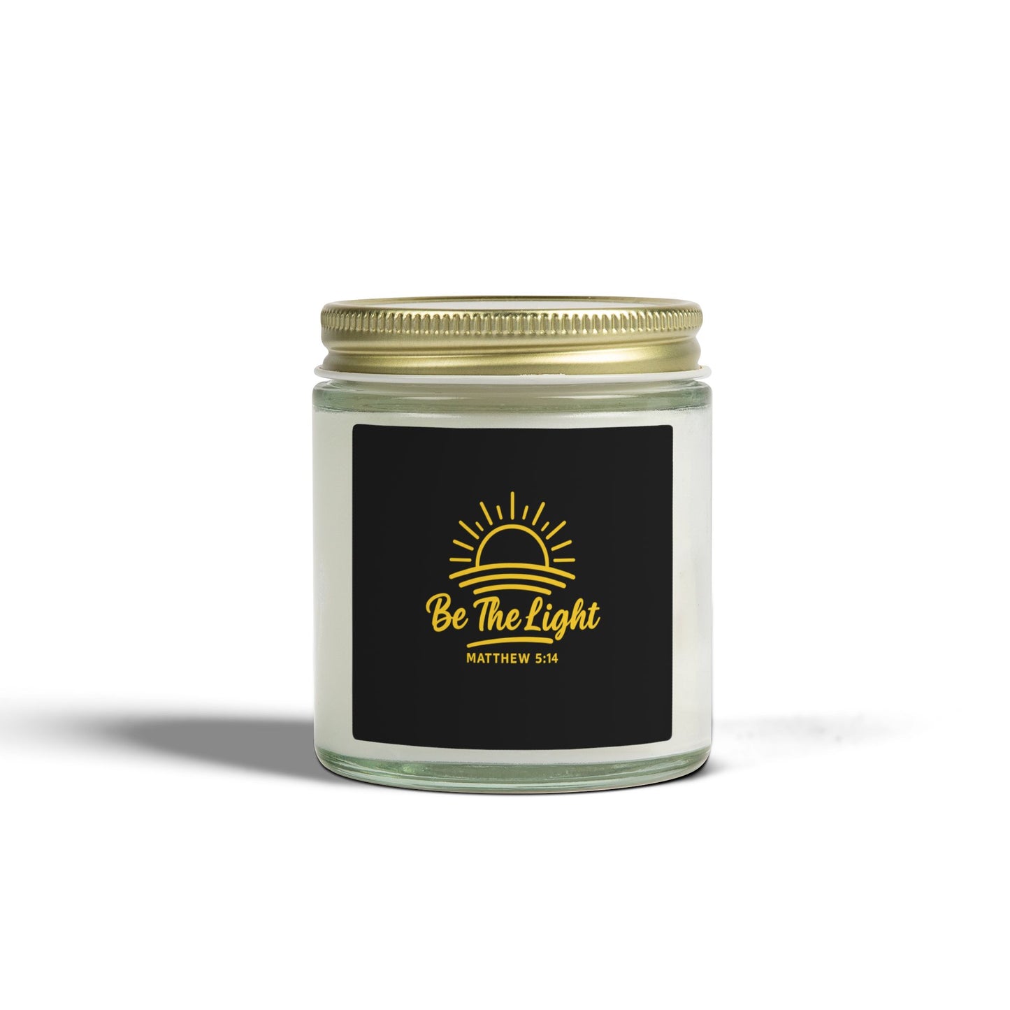 Be The Light Coconut Apricot Scented Candle (4oz & 9oz) — Matthew 5:16 Inspirational Jar Candle